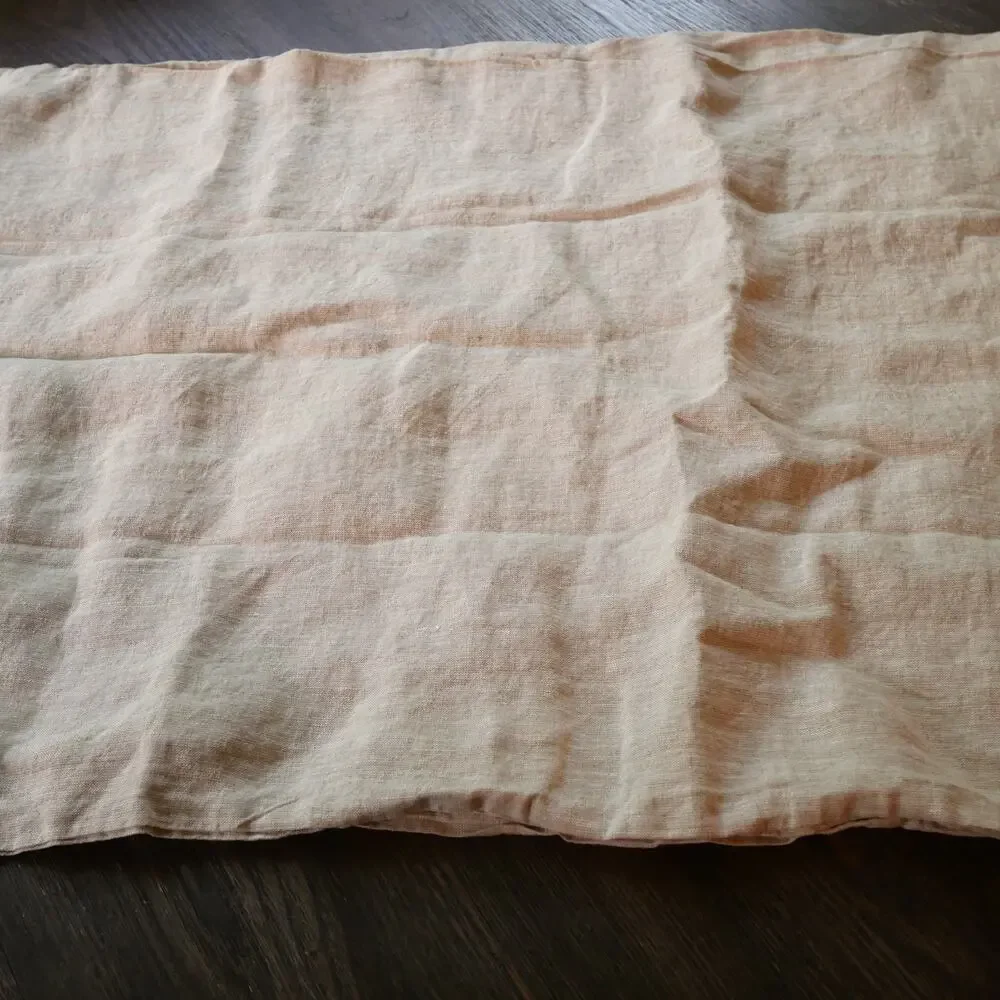Quince Linen King Pillowcases Set of 2 Sand Tan Brown NEW